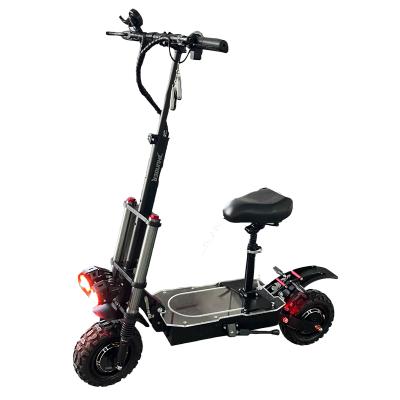 China Quickwheel Unisex Powerful Motor Big Wheel 5600w 60v 80km Fastest 11 Inch Dual Motor Waterproof Electric Scooter Off Road for sale