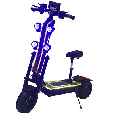 China GeoFought 2021 new style unisex 13 inch tire electric motorcycle with led fast electric scooter double pedal 8000w acrylic motor for sale