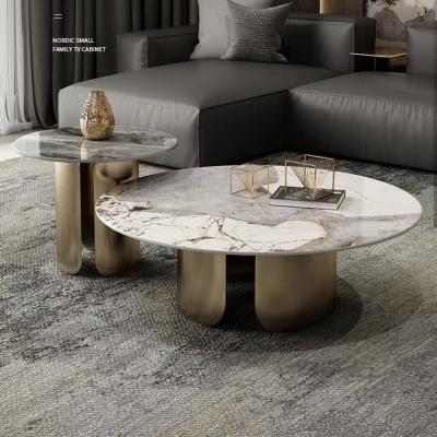 China Other Rose Gold Foot Table Leg Marble Countertops Living Room Furniture Jazz White Marble Center Table for sale