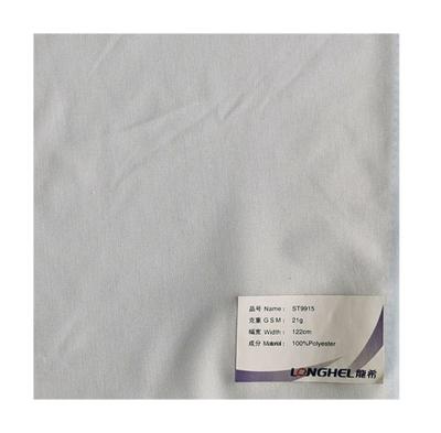 China Soft Plain White Material Womens Clothing Fabrics Polyester Interlining for sale