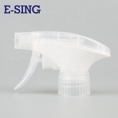 China Non Spill Hot Sale 28mm Plastic White Trigger Sprayer For Cleaning for sale