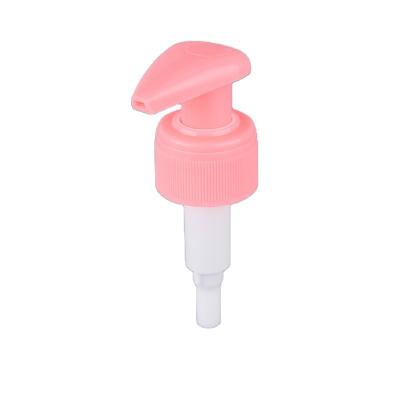 China Non Spill 24 / 410 Pink Color Switch Cosmetic Left Right Plastic Lotion Pump for sale