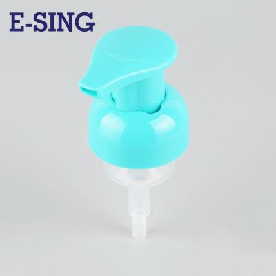 China Non Spill Factory Wholesale Blue Color Foam Pump Sprayer 40mm Plastic Shampoo Foam Pump for sale