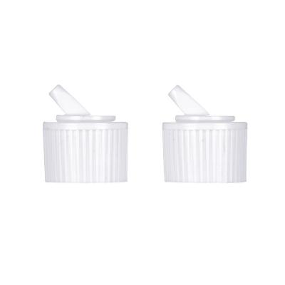 China Non Spill PP 24/410 28/410 White Turret Spout Dispensing Caps For Squeeze Bottle for sale