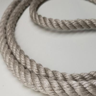 China Sustainable Natural Color Canvas Tie 8mm Canvas Rope 3 Stranded Twisted Canvas Rope For Bags Home Decorations for sale