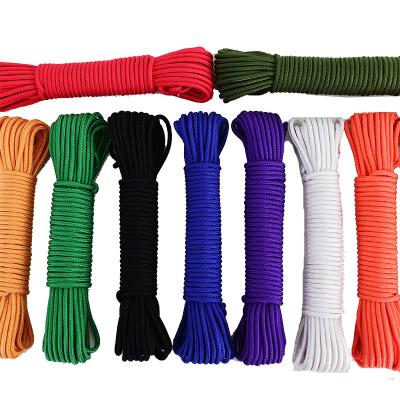 China Hot Selling Custom Reusable Non-elastic Rope Durable 4mm 6mm 8mm Round String Durable Home Rope 10mm Nylon Braided Multicolor Viable Size for sale