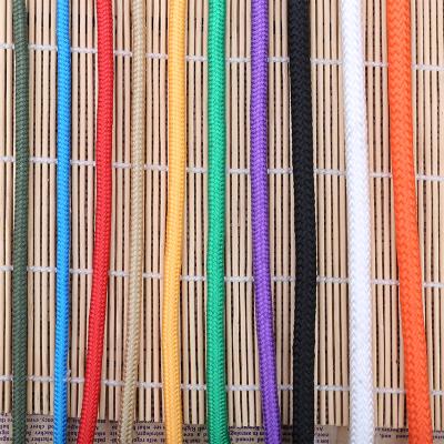 China Multicolor Nylon Braided Round Rope Home Size Goods Rope Custom Rope 4mm-10mm Non-elastic Reusable Hot Viable String Rope for sale