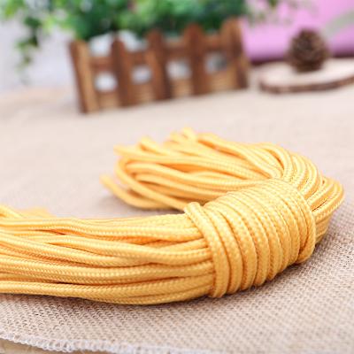 China Hot Sale 4mm 6mm 8mm Multicolor Nylon Braided Round Rope Durable Home Rope 10mm Non-elastic Viable String Rope for sale