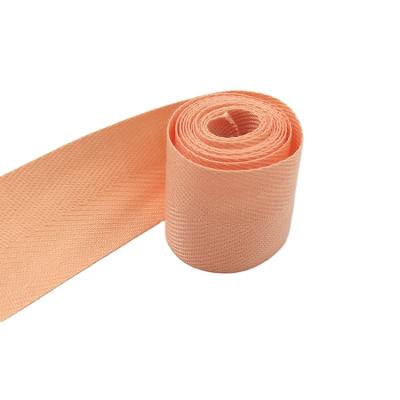 China Other Eco Friendly REPT Webbing Custom Colored 25mm Recycled Cotton Woven Webbing Free Sample Twill Garment Webbing Herringbone Tape for sale