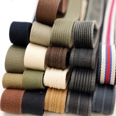 China Thick high tenacity cotton webbing cotton webbing for strap 3.3cm-4.5cm cotton webbing strap for sale