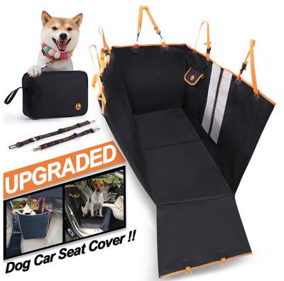 China Durable Quilted Waterproof Car Seat Cover Travel Dog Car Backseat Cover For Dog Pets With Zipper And Mesh Window for sale