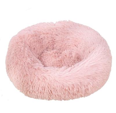 China Viable Round Dog Beds Luxury Plush Pet Bed For Dog Pet Nest Cat Deep Sleep Plush Round Kennel Soft Teddy Dog Bed Mat for sale