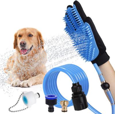 China Hot Viable Amazon Pet Cleaner Pet Massage Spray Water Shower Five Finger Gloves Pet Bathing Massaging Glove Dog Silicone Shower Brush for sale