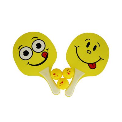 China Wooden +Rubber Baby Ping Pong Table Tennis Paddle Bats Cheaper OEM PP Balls Poplar Plywood Factory for sale