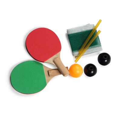 China Custom Professional OEM Wood +Rubber Table Tennis Paddle Set Ping Pong Set Table Tennis Rackets for sale