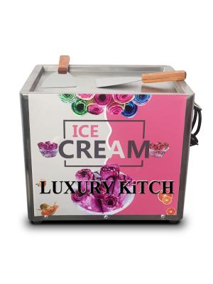 China LuxuryKitch Snack Factory Fried Ice Cream Roll Machine Frying Ice Cream Machine Fried Ice Cream Maker for sale