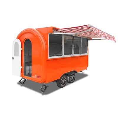 China UKUNG Snack Kitchen Mobile Food Van/Multifunctional Mobile Food Trailer/Porcelain Food Carts With Big Wheels for sale