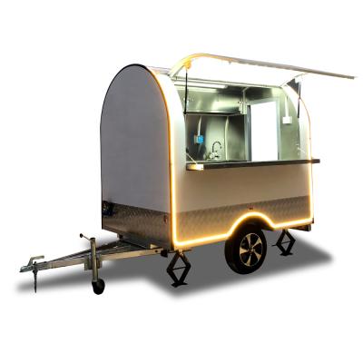 China Hotels UKUNG Mini Mobile Stainless Steel Kiosk Catering Trucks , Luxury Full Equipped Food Vending Cart In Cheap Price for sale