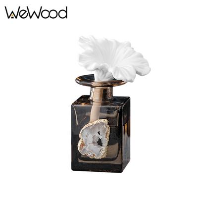 China Wooden Perfume Reed Diffuser Flower Fruit Salt Diffuser Air Luxury Box Fashionalbe Room Glass 200ml for sale