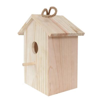 China Decorative Wooden Bird House Driver House Outdoor Stocked Window Cabin Bird House With Strong Suction Cups for sale