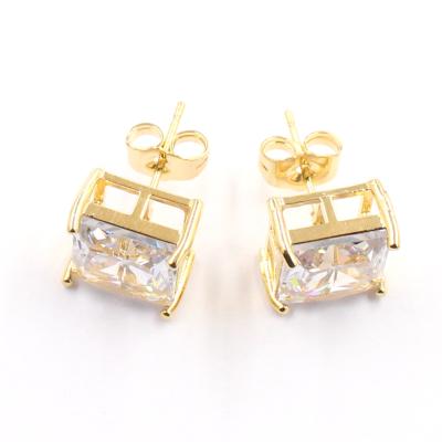 China Trendy Hot Selling High Quality Simplicity Stainless Steel Diamond Ear Studs for sale