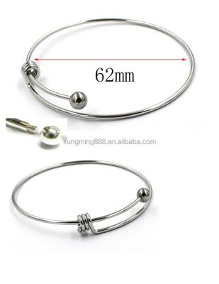 China Sterling Silver Flex Bangle Cuff 2017 Trendy Caprice Bracelet with Screw End for European Bead Charms for sale