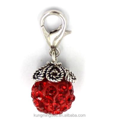 China Simple and generous colorful custom enchase flower rose charm key chain with lobster clasp wholesales for sale