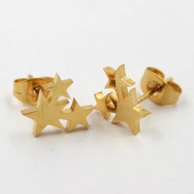 China New Sale Latest Fashion Star New Designs Gold Jhumka Elegant Five-pointed Stud Earring for sale