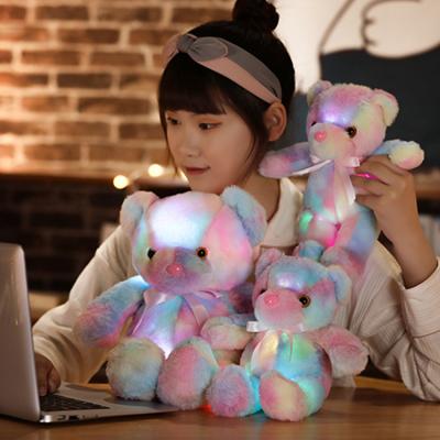 China Promotion & gifts newest design light up plush valentine teddy bear for sale