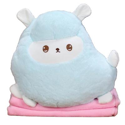 China Decoration& Cute Stuffed Gifts Custom Plush Sheep Pillow Cover For Travel for sale