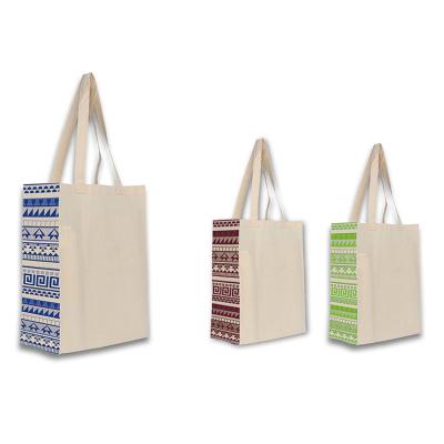 China Stylish Handle Canvas Shopping Bags , Canvas Cloth Bags Eco Friendly for sale