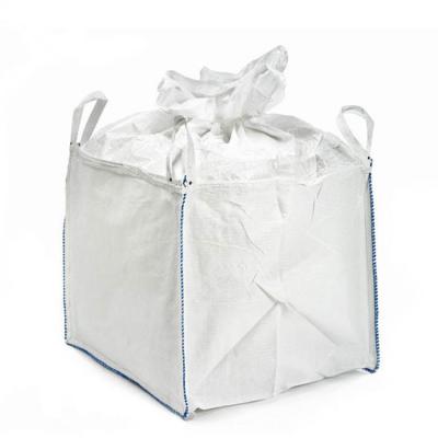 China Flexible 1 Ton PP Fibc Big Bags Closed Bottom With Top Duffle Skirt for sale