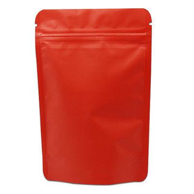 China Metal Mylar Red Aluminum Foil Ziplock Bags 3 Side Sealing Eco Friendly for sale