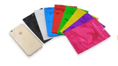 China Customized Plastic Zipper Bag , Silver Ziplock Bags For Mobile Treasure Packing for sale