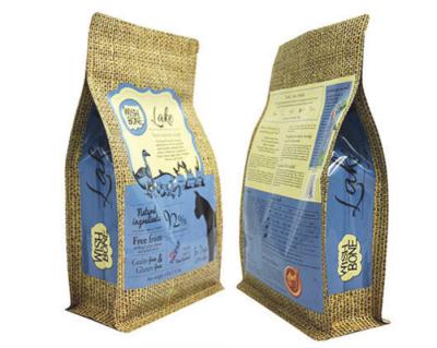 China Flexible Commercial Coffee Bags Flat Bottom / Block Bottom With Zip And Valve for sale