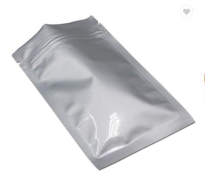 China Silver Pure Aluminum Mylar Foil Bags 50X PET / PE With Reclosable Zip Lock for sale