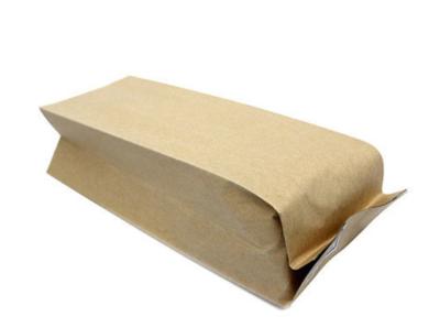 China Stock Kraft Paper Side Gusset Pouch Natural Brown Laminate Eco Friendly for sale