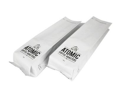 China Black White Printed Side Gusset Pouch Customized For Barrier Food Packaging for sale