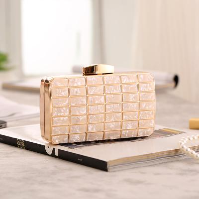 China Polyester 2020 hot sale ladies bling acrylic evening clutch bag fashion mini shoulder bag slanted purse for sale