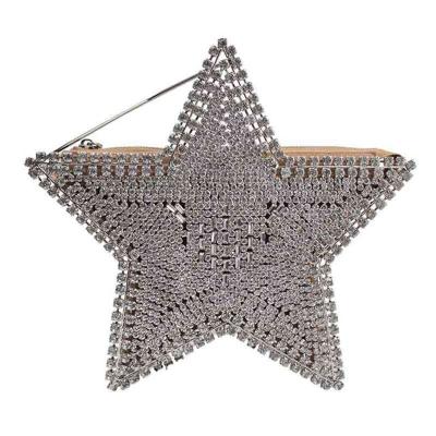 China New 2020 Rhinestone Rhinestone Clutch in Star Shape and Heart Shape Designer Crystal Evening Clutch Bag for sale