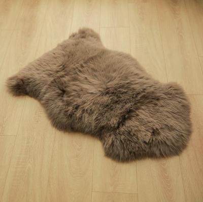 China Simple Washable Merino Wool Lamb Fur Blanket Small Sheepskin Rug for sale