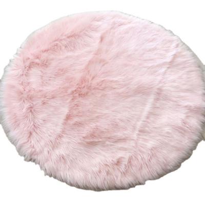 China Washable Soft Long Pile Around White Faux Sheepskin Fur Plush Blanket for sale