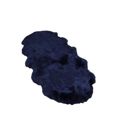 China New Design Long Hair Faux Sheepskin Reversible Faux Fur Synthetic Sheepskin Blanket For Bedroom for sale