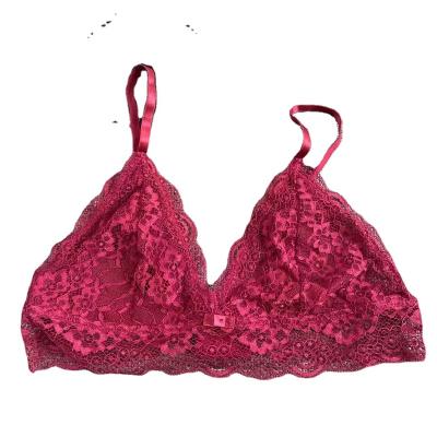 China Sexy QUICK DRY mixed size underwear triangle cup ladies lace up comfortable bra no Underwire thin style sexy bra for sale