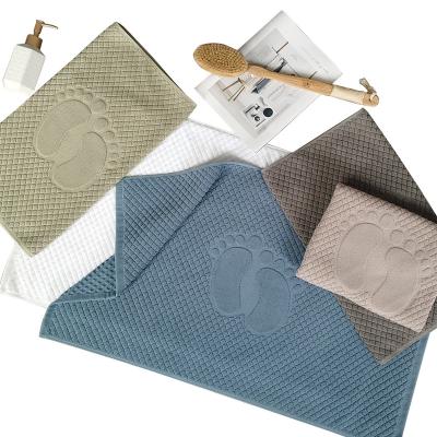 China Sustainable High Quality Bath Mats Towels Floor Mat Towel Cotton Bath Towels for sale