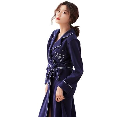 China Amazon QUICK DRY hot sale plus size woman long robe cotton pajamas women for sale