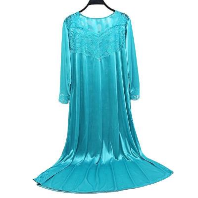 China Wholesale QUICK DRY ladies lace up loose long nightgown long sleeve pajamas Arabian robe for sale