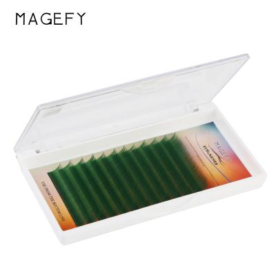 China Natural Soft/Stunning Soft Silk Lashes/Individual Wholesale Magefy Eyelash Extension Mink Lashes 2021 New Eyelash Extension Color Rainbow Color Easy To Use Color Lashes for sale