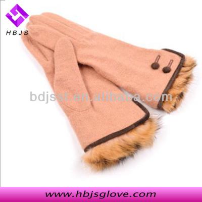 China Rabbit Fur Many Colors Winter Women Fleece Gloves Made In China for sale