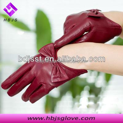 China Plain Customize Driving Sheep Leather Gloves Short Style for sale